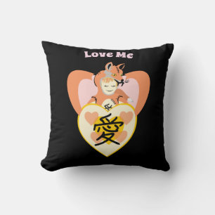 Coussin Kawaii Foxy Cosplay Love Heart
