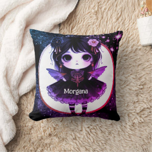 Coussin Kawaii Goth Girls Cute Personnalisé Gothique Chibi