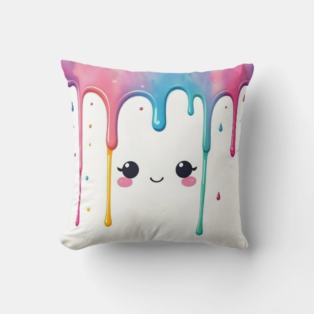 Coussin Kawaii Paint Drip (Recto)
