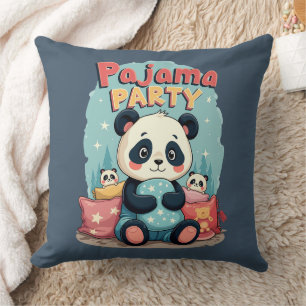 Coussin Kawaii Panda Pajama Party Cosy Slepov esthétique