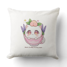 Kawaii Peach Chat en Lavender Teacup Lavender Lave