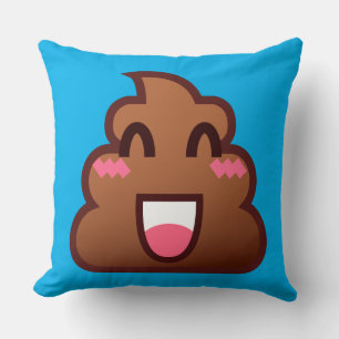Coussin kawaii poop emojis