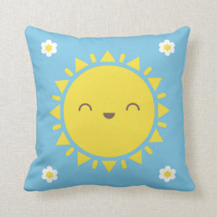Coussin Kawaii Sunny Days réversible