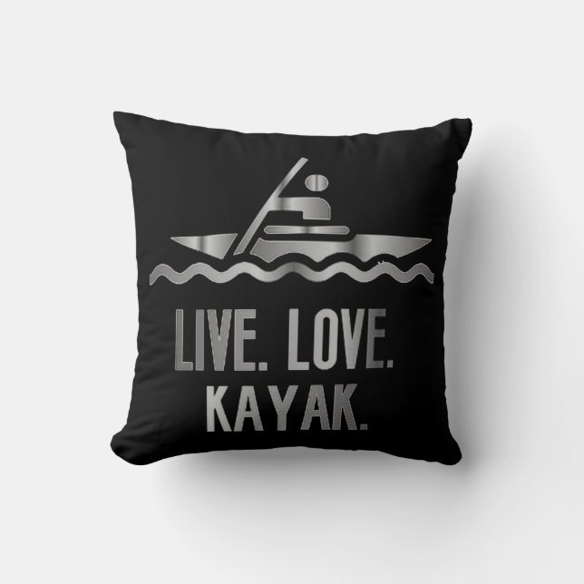Coussin Kayak d'amour en direct (Recto)