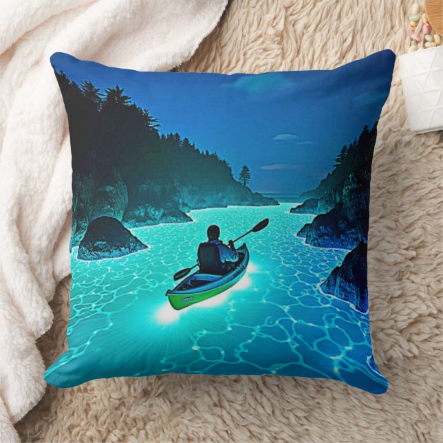 Coussin Kayak dans la conception de l'eau brillante (Couverture)
