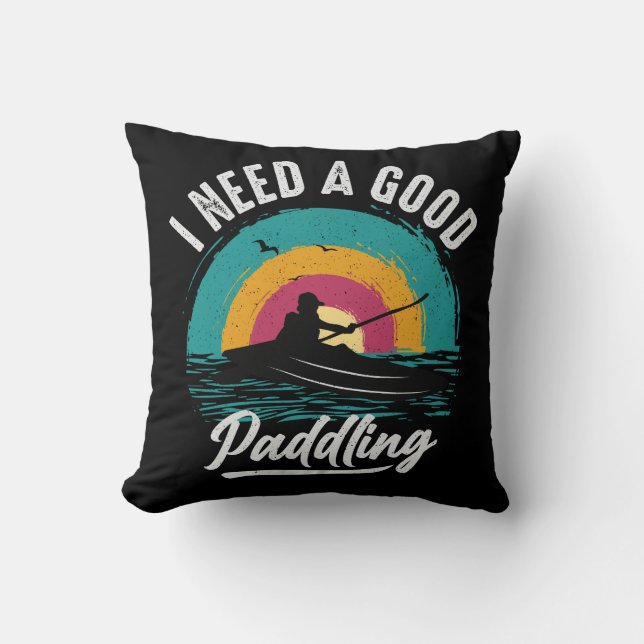 Coussin Kayak drôle besoin d'une bonne patte (Recto)