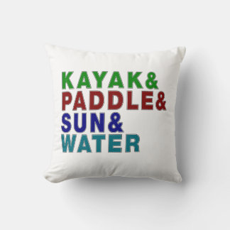 Coussin Kayaks & Paddle & Soleil & Eau - Un Kayak