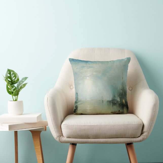 Coussin Keelmen Heaving Coals, Clair de lune par Joseph Tu (Chaise)