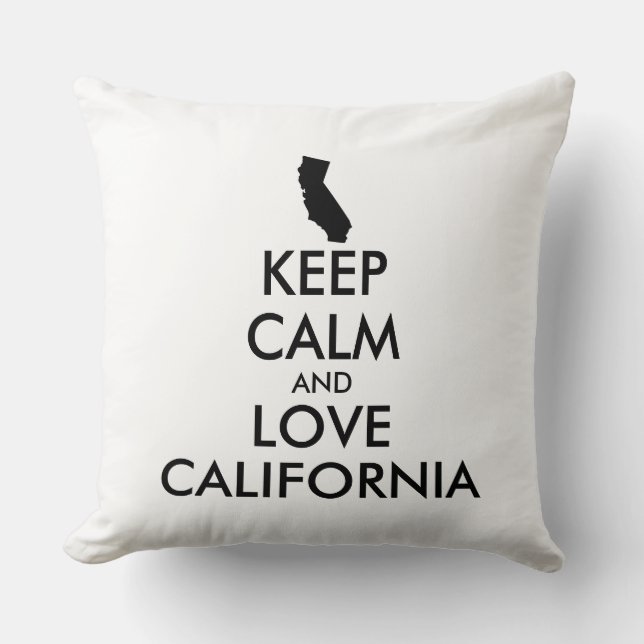Coussin KEEP CALM et LOVE CALIFORNIA (Recto)