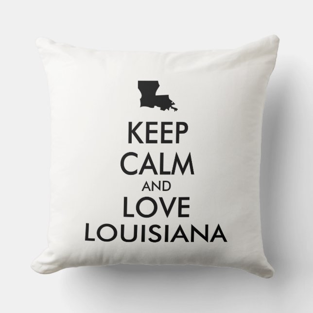Coussin KEEP CALM et LOVE LOUISIANA (Recto)