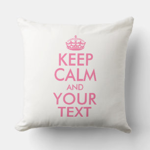 Coussin KEEP CALM personnalisé et votre texte