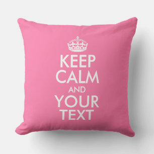 Coussin KEEP CALM personnalisé et votre texte
