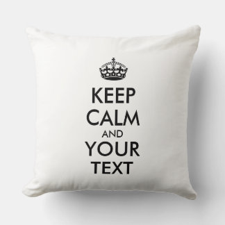 Coussin KEEP CALM personnalisé et votre texte