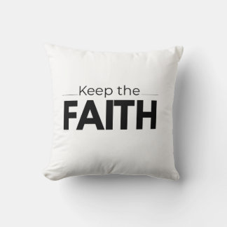 Coussin Keep the Faith - Christian Minimalist Aesthetic Sh
