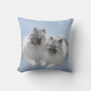 Coussin Keeshond Paire de Kees Peinture Art animal origina