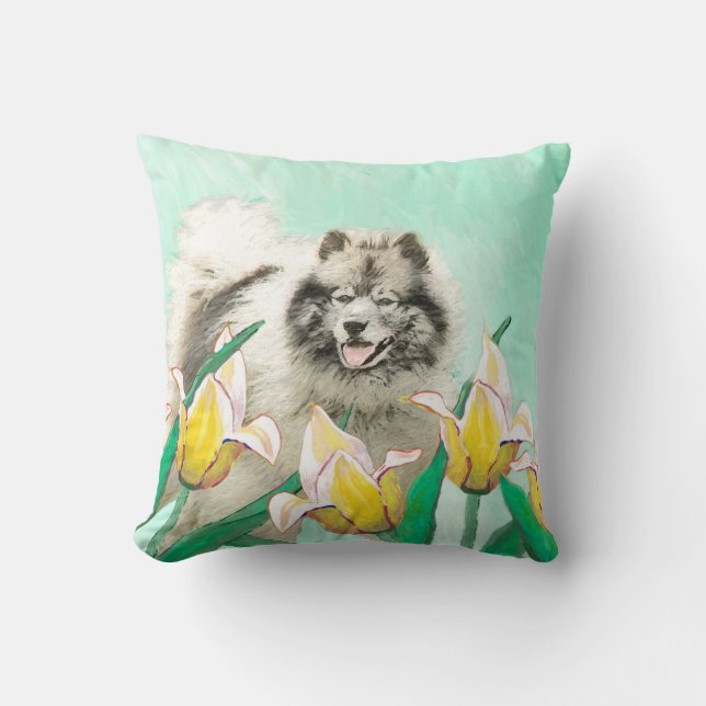 Coussin Keeshony in Tulips Peinture mignonne Original Chie (Recto)