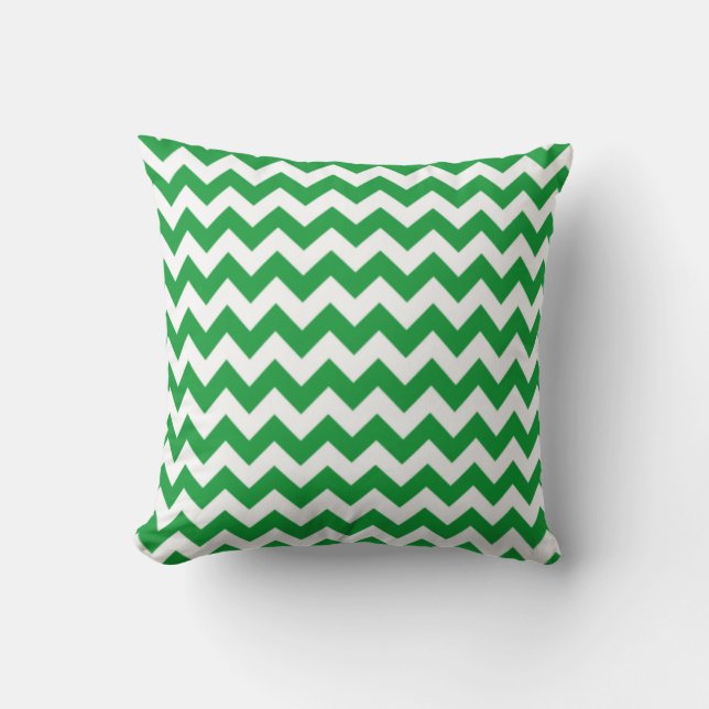 Coussin Kelly Green Chevron (Recto)