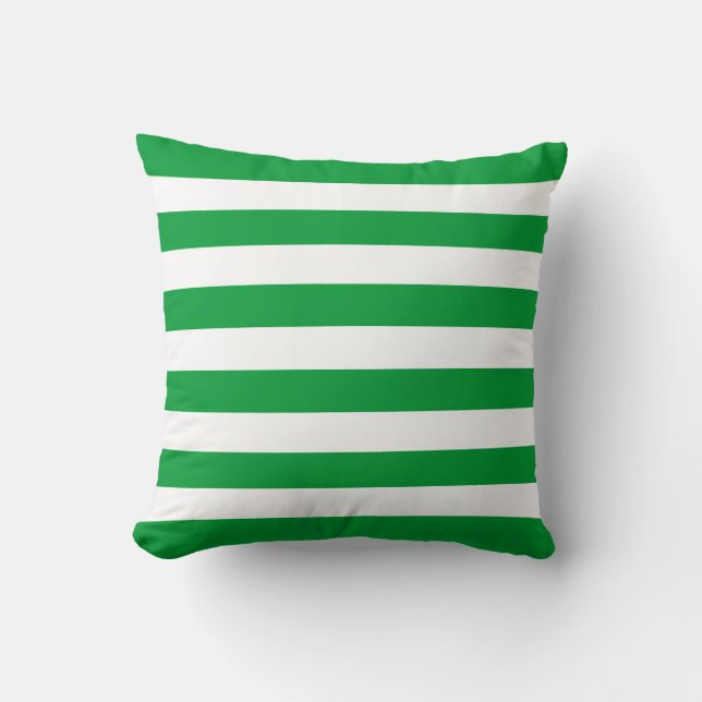 Coussin Kelly Green Stripes Motif (Recto)