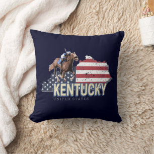 Coussin Kentucky United States Retro State Map Vintage USA