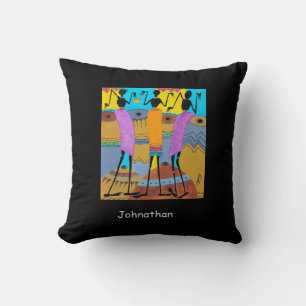 Coussin Kenya, Art africain, Sun Party coloré