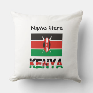 Coussin Kenya Drapeau kényan Personnalisé