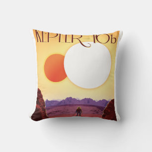 Coussin Kepler-16b : Coucher de soleil solaire binaire Bea
