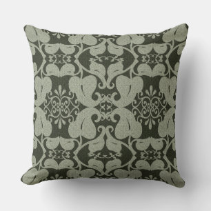 Coussin Khaki Vert moderne élégant Motif feuille