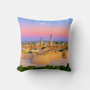 Coussin Khiva, Ouzbékistan - Skyline de la forteresse anci