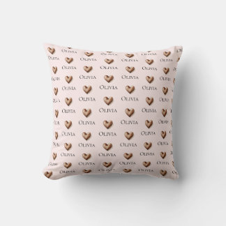 Coussin Kids Modern Blush Pink Nom Motif