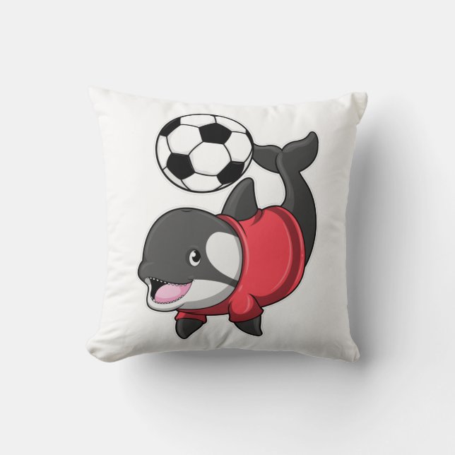 Coussin Killerwhale comme joueur de football avec Soccer (Recto)