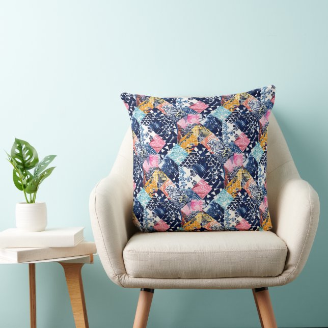 Coussin Kimono décoratif textile japonais inspiré 1 (Chaise)