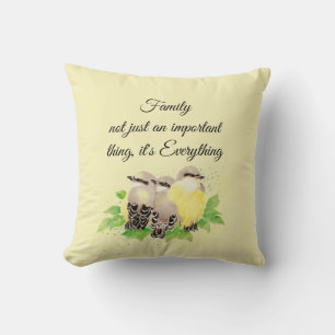 Coussin Kingbird Bird Inspiration Famille Citation Art