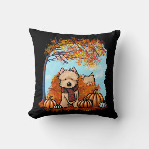 Coussin KiniArt Cairn Terriers automne