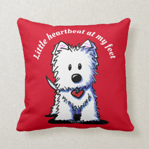 Coussin KiniArt Westie Heartbeat