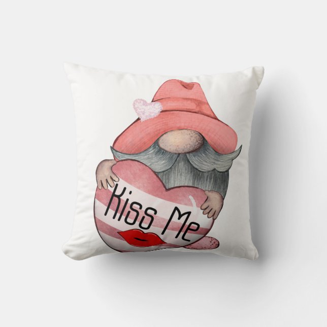 Coussin Kiss Me Gnome (Recto)
