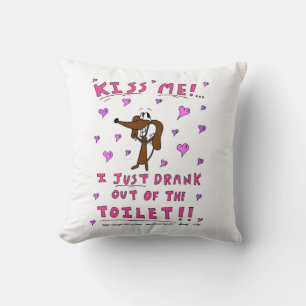 Coussin "KISS ME" - Rose