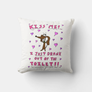 Coussin "KISS ME" - Violet