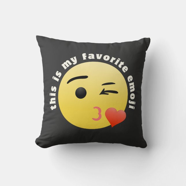 Coussin Kisser Heart Emoji (Recto)