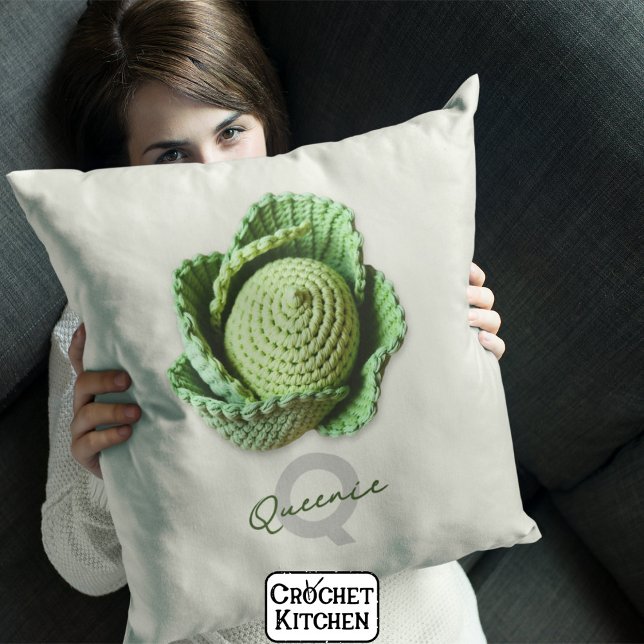 Coussin Kitschy Modern Granny Garden Crochet Nom du chou (Créateur téléchargé)