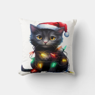Coussin Kitten Tangé Dans Les Lumières