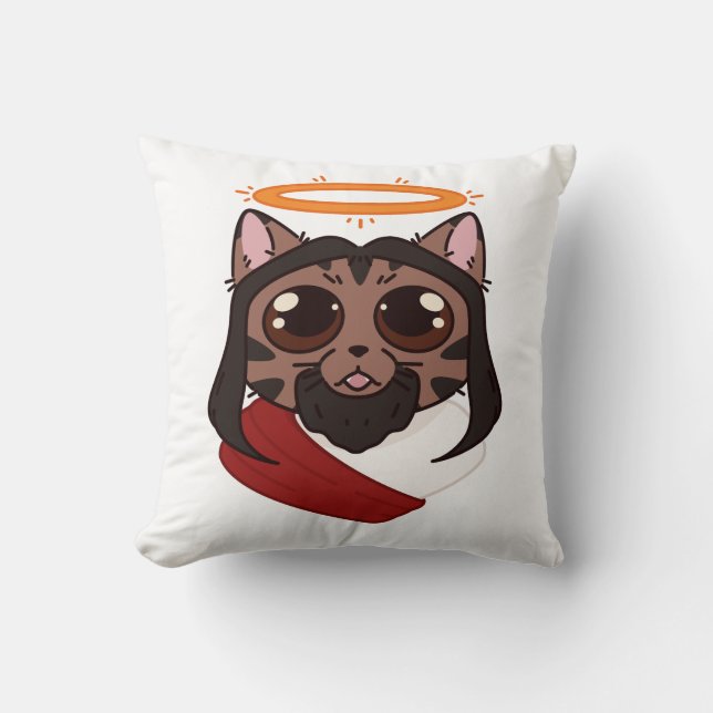 Coussin Kitty Christ Cushion (Recto)