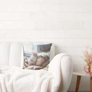 Coussin Kitty Dormir sur la vieille surface