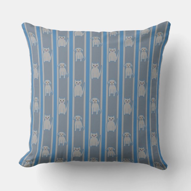 Coussin Kitty et chiot triés (Recto)