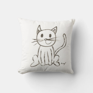 Coussin Kitty Peint