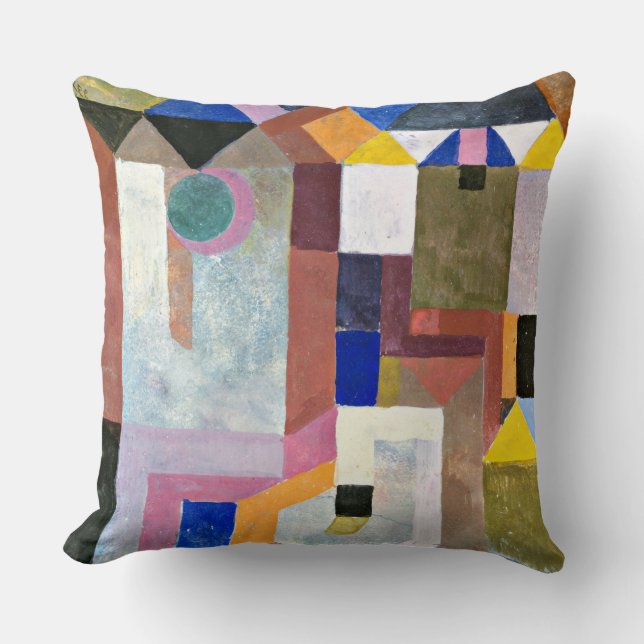 Coussin Klee - Architecture colorée (Recto)