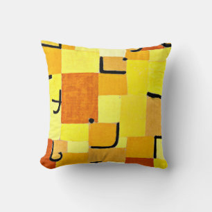 Coussin Klee - Caractères en Jaune,