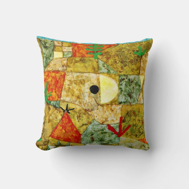 Coussin Klee - Jardins du Sud (Recto)