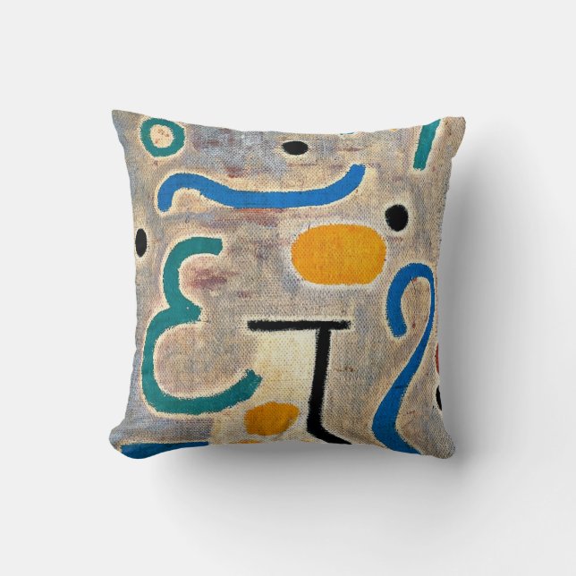Coussin Klee : L'art abstrait du Vase (Recto)