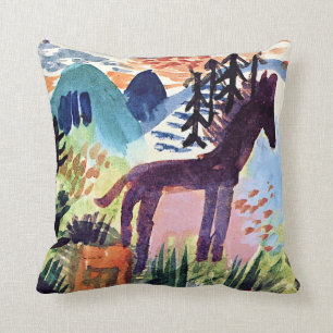 Coussin Klee - Le Cheval, célèbre peinture