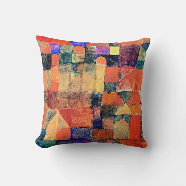 Coussin Klee - Ville aux trois domaines (Recto)